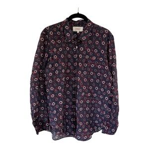 Xirena Beau Silk Shirt in Navy Rouge Size S